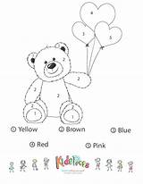Bear Teddy Color Numbers Preschool Worksheets Coloring Printable Activities Number Worksheet Kidspressmagazine Bears Pages Printables Legend Recognition Kids Learn Picnic sketch template