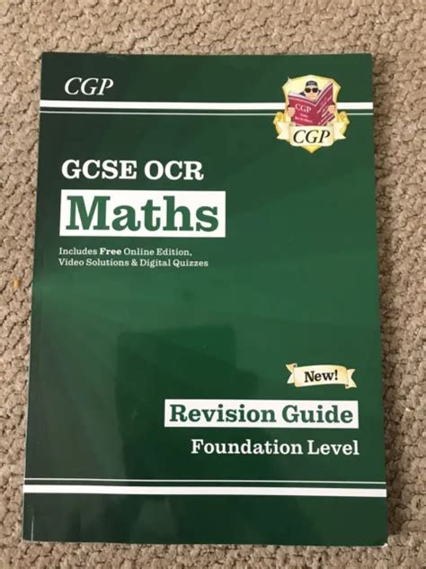 cgp gcse ocr mathematics   foundation level revision guide  unused