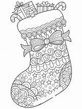 Coloring Stocking Pages Printable Color sketch template
