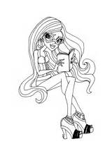 Ghoulia Monster High Yelps Coloring Doll Pages sketch template
