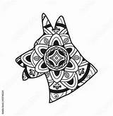 Mandala Colorare Da Dog Vector Cane Vettoriale Testa Coloring Di Head Illustration Book Comp Contents Similar Search sketch template