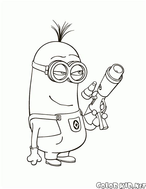 coloring page warrior minion