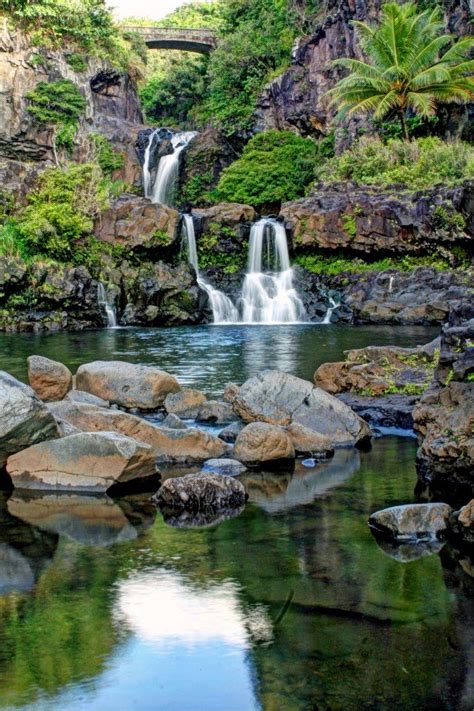 maui  pools waterfalls