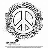 Scout Girl Coloring Pages Juniors Junior Scouts Color Sheets Girls Daisy Printable Template Logo Brownie Bing Colortime sketch template