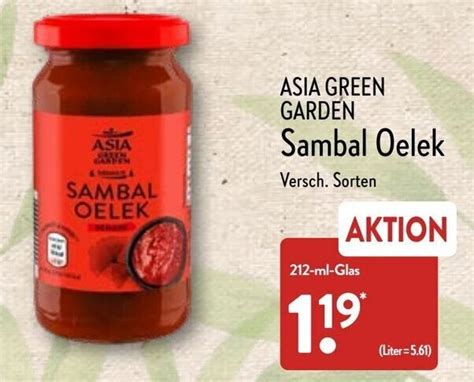 asia green garden sambal oelek  ml glas angebot bei aldi nord