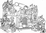 Lego Castle Coloring Pages Duplo Printable Getcolorings Getdrawings Middle Color sketch template