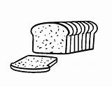 Bread Coloring Sliced Slice Drawing Loaf Pages Colorear Pasta Coloringcrew Food Getdrawings Print sketch template