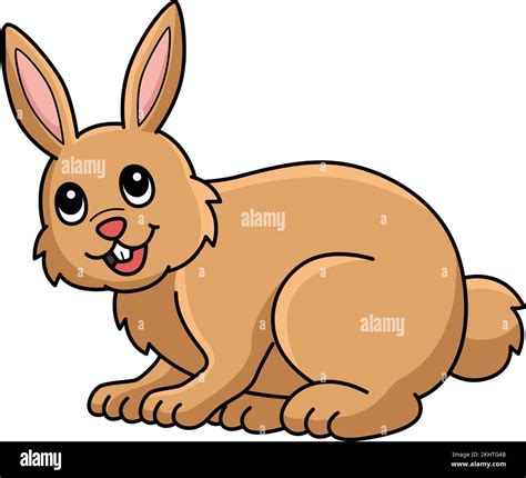 ilustracion de clipart de color de conejo cartoon imagen vector de