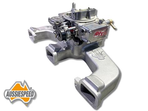 chevy inline  cylinder  barrel intake manifold aussiespeed performance products usa