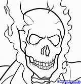 Ghost Rider Coloring Pages Ghostrider Marvel Drawing Outline Step Draw Drawings Printable Color Print Designlooter Popular Getcolorings 22kb sketch template