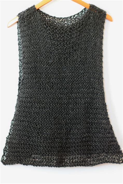 Easy Little Black Tank Top Knitting Pattern Mama In A