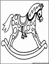 Horse Rocking Coloring Pages Printable Template Fun sketch template