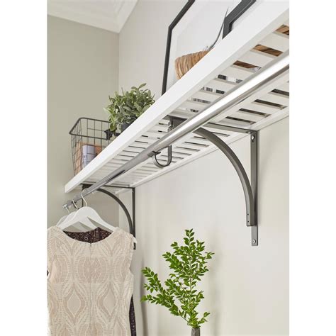Closetmaid 12 In X 48 In Ventilated Wood Shelf Kit In White 1367
