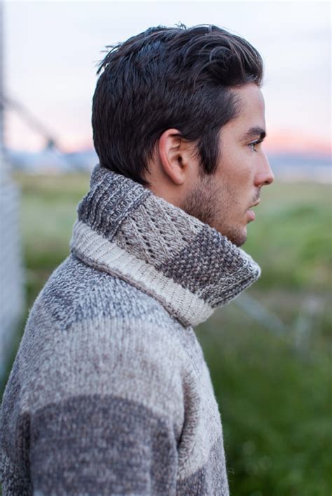 Knit Men Mens Knit Turtleneck Sweater Men Sweater Tweed Sweater