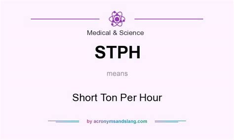 stph short ton  hour  medical science  acronymsandslangcom
