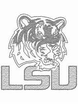Coloring Pages Football Lsu Tigers College Color Logo Sheets Auburn Drawings Tiger Printable Print Ncaa Logos Sheet Book Kids Sports sketch template