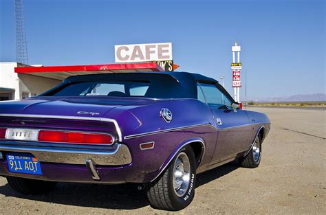 route  dodge challenger amboy california  town  flickr