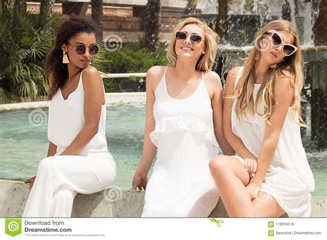 Group Of Multiracial Girlfriends Having Fun Together Stock Image