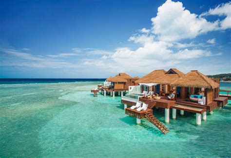 luxurious overwater bungalows   usa sandals