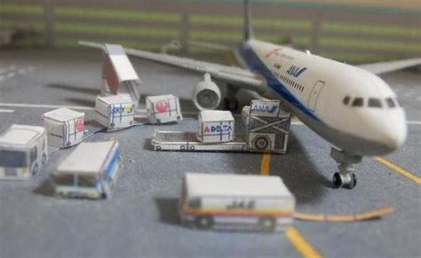 build   miniature airport paper model  hakotetsu modelos de papel aeroportos