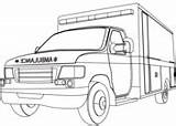 Ambulance Coloring Truck Pages sketch template