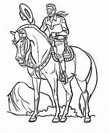 Ranger Lone Coloring Pages Tonto Outlaw Template Popular sketch template