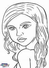 Selena Gomez Coloring Pages Getcolorings Color sketch template
