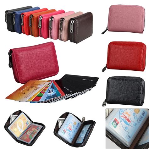 mens slim pu leather id credit card holder pocket case purse wallet