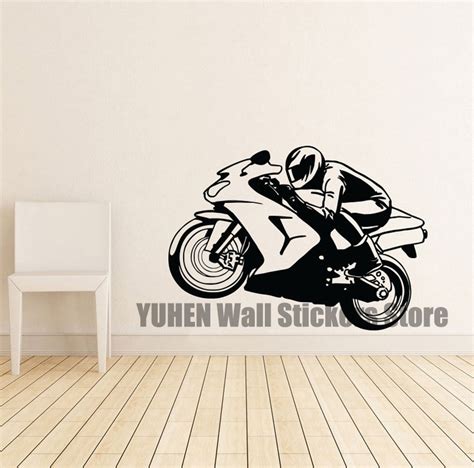 motorcycle wall stickers art decals decoration vinyl stickers cars car