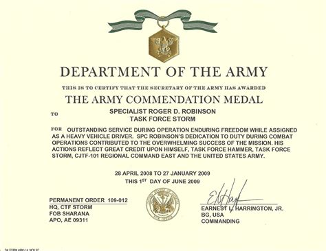 aam award army army military