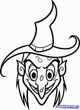 Witch Draw Face Drawing Step Halloween Simple Drawings Coloring Witches Zombie Dragoart Pages Easy Cartoon Clipart Scary Hat Artwork Colouring sketch template