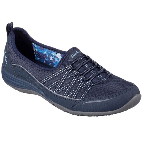 skechers womens unity  big slip  sneakers navy bobs stores