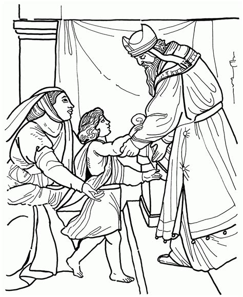 lovely pict  coat  samuel coloring page samuel bible story