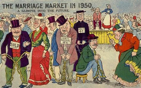 the marriage market in 1950 stock image look and learn