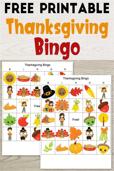 printable thanksgiving picture bingo cards printable templates