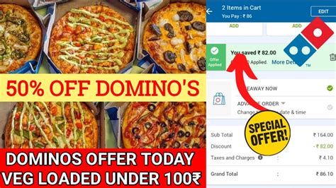 dominos offer today dominos coupon code  dominos  pizza