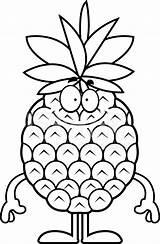 Pineapple Colouring Freeimages Coloringfolder sketch template