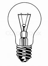 Bulb Light Drawing Coloring Objects Vector Realistic Lightbulb Printable Line Getdrawings Kb Pencil sketch template