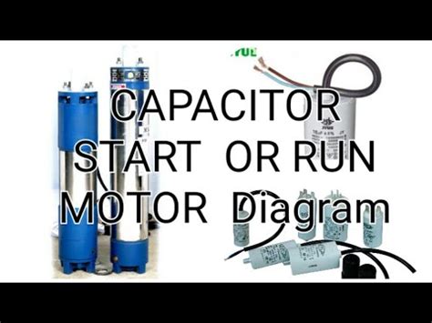 capacitor start capacitor run motor connection diagram youtube