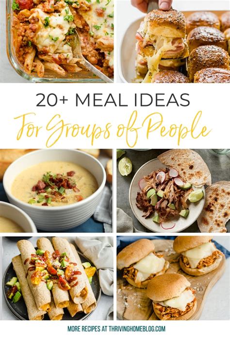 easy inexpensive meals  large groups