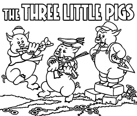 pigs edit small coloring page wecoloringpagecom