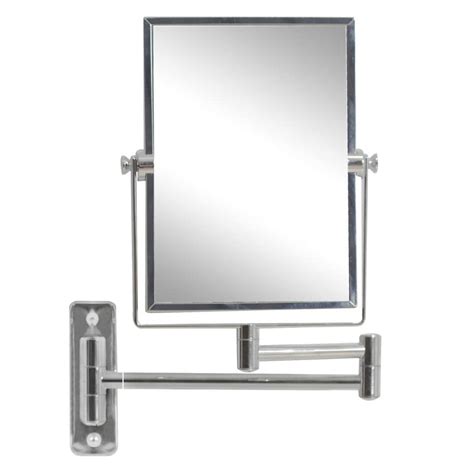 american imaginations chrome brass magnifying wall mounted vanity mirror  lowescom