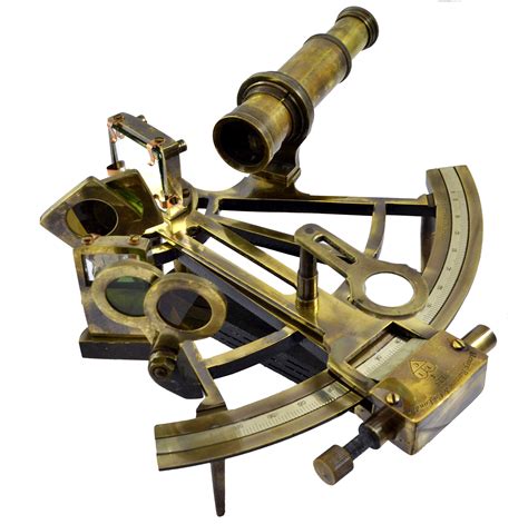 brass nautical large brass sextant navigation instrument