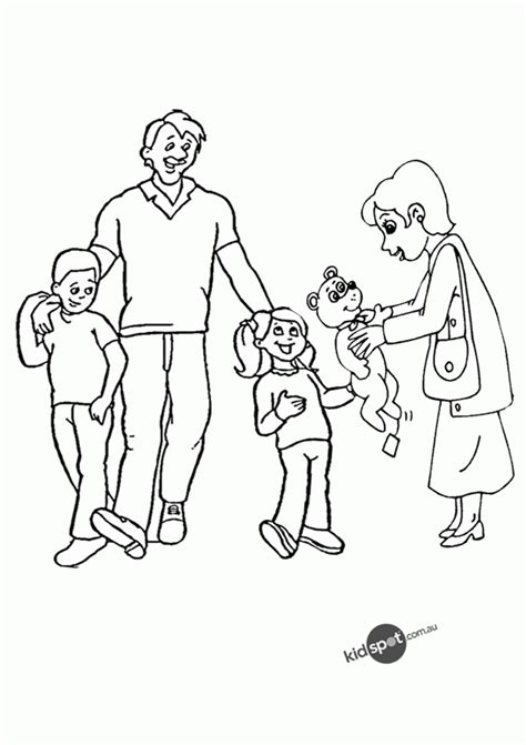 bluey family coloring pages coloring drawing nuclear happy colouring