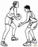Basketball Coloring Pages Basketballers sketch template