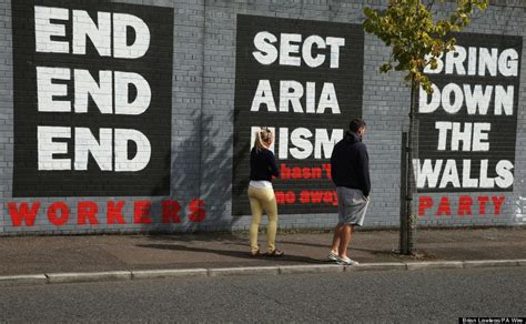 northern irelands peace walls show  signs   berlins  huffpost uk