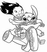Stitch Coloring Lilo Pages Disney Print Printable Kids Drawing Disneyclips Da Colorare Riding Colouring Sheets Disegni Bike Printables Book Drawings sketch template