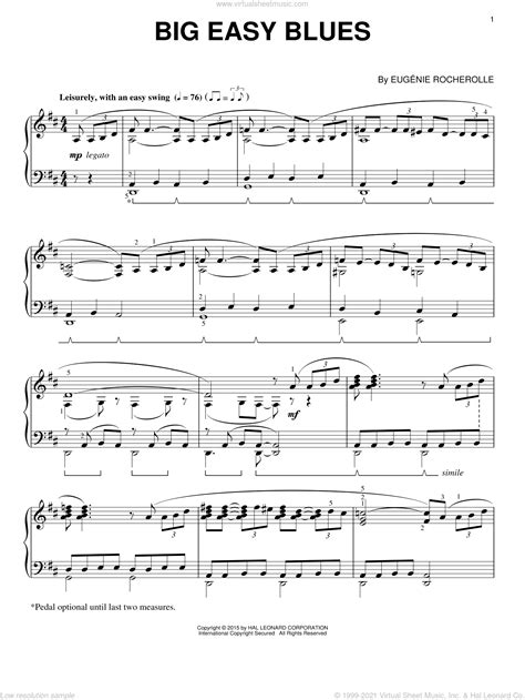 big easy blues sheet   piano solo  interactive
