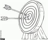 Doel Archery Bersaglio Frecce Flechas Pijlen Jacht Visserij Kleurplaten Schieten Jager sketch template