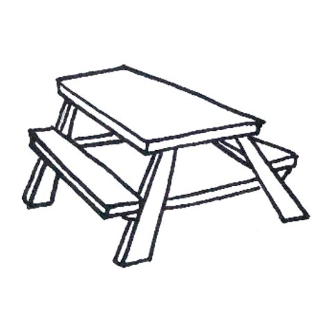 picnic table drawing    clipartmag